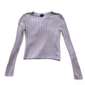 Topshop Lilac Long Sleeve Knit Top